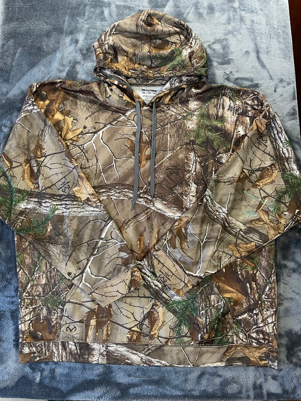 Realtree 2XL Hoodie Camouflage Fleece Outdoor Jacket Paint Splatter Camo